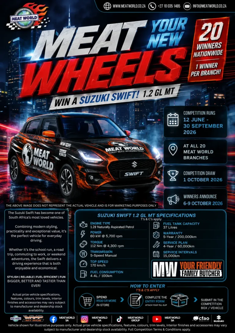 Meat World Meat Your New Wheels Suzuki Swift competition artwork